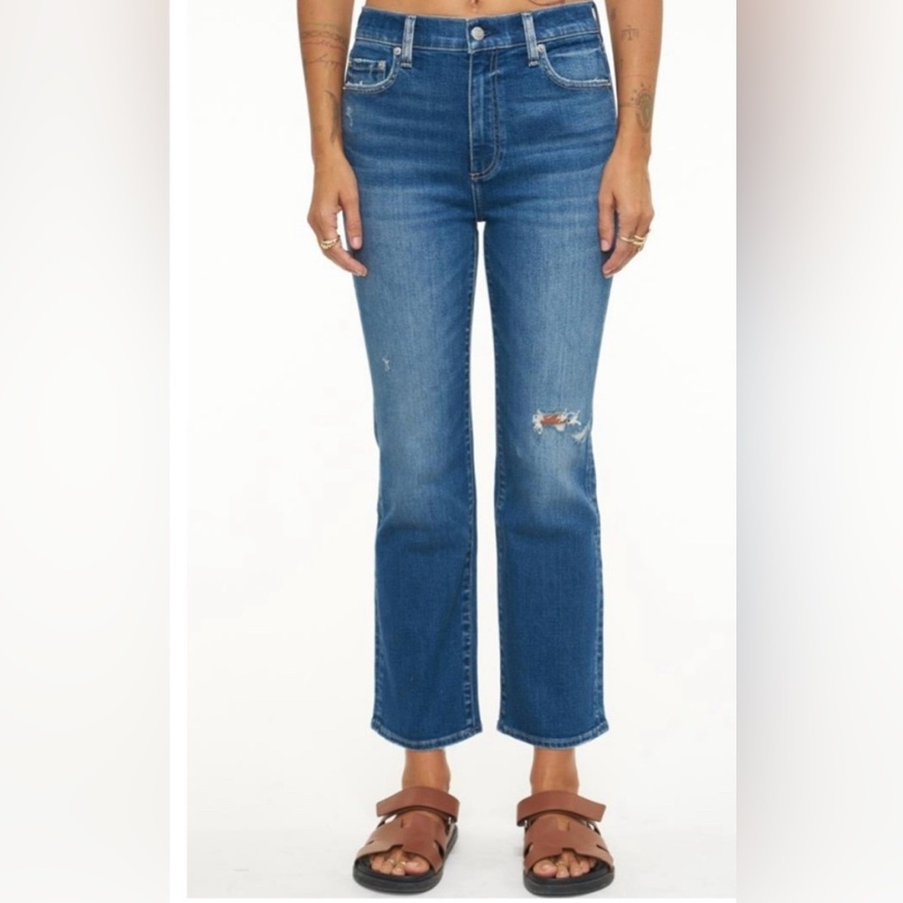 Pistola Lennon High Rise Bootcut Jeans Fling Vintage Cropped Ankle Blue Denim